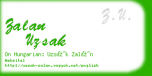 zalan uzsak business card